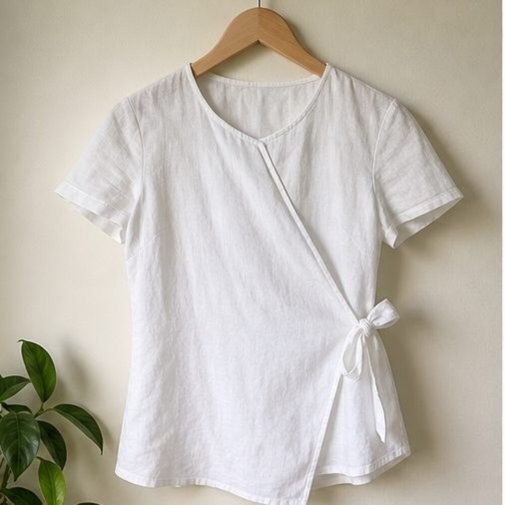 White Pleated Blouse